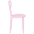 Chivari Pink Resin Bow Chair with Round Seat CBORP-ZG