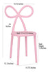 Chivari Kids Pink Resin Bow Chair with Round Seat CBORP-KID-ZG