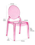 Chivari Fuchsia Clear Resin Oval Back Sophia Ghost Chair CGSRFU-ZG-T
