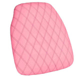 Pink Vinyl Panel Back Chiavari Cushion with Bentley Stitching and SlipNot™ Technology