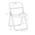 Chivari White Grass and Sand Plastic Folding Poly Chair CFPWGS-AX