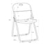 Black Grass and Sand Plastic Folding Poly Chair