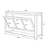 Chivari 6' Black Portable Folding Bar with HPL Reversible Front, Flush Top & Shelf BAR-FOLD-72KITFL-BLK-AX-T