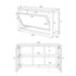32' Black Portable Folding Bar - 7 Piece Set Three Panel Front with Flush Top - Martini