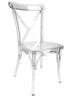 Chivari Clear Resin ProClear™ Cross Back Chair CXRCLR-ZG-T