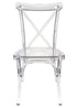 Chivari Clear Resin ProClear™ Cross Back Chair CXRCLR-ZG-T