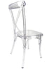 Chivari Clear Resin ProClear™ Cross Back Chair CXRCLR-ZG-T