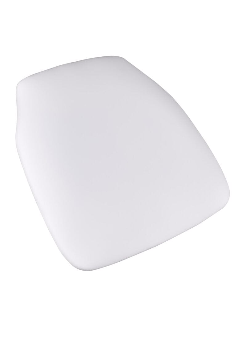 Chivari Pure White 1.75" Thick Vinyl Panel Chiavari Chair Cushion CUSHPANVINPRWHI-PVC-CONT-AX-T