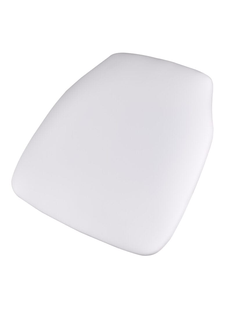 Chivari Pure White 1.75" Thick Vinyl Panel Chiavari Chair Cushion CUSHPANVINPRWHI-PVC-CONT-AX-T