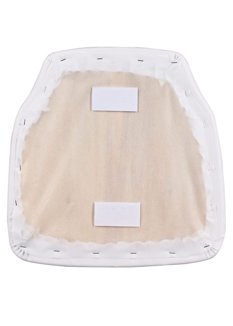 Chivari Pure White 1.75" Thick Vinyl Panel Chiavari Chair Cushion CUSHPANVINPRWHI-PVC-CONT-AX-T