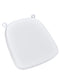 Chivari Pure White 2.0" Thick Vinyl Chiavari Chair Cushion CUSHSTRAPVINPRWHI-PVC-AX-T