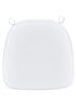 Chivari Pure White 2.0" Thick Vinyl Chiavari Chair Cushion CUSHSTRAPVINPRWHI-PVC-AX-T
