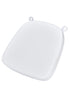 Chivari Pure White 2.0" Thick Vinyl Chiavari Chair Cushion CUSHSTRAPVINPRWHI-PVC-AX-T