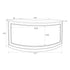 Grand Royale Bars 7' Sage Green Single Panel Quarter Round Serpentine Bar with HPL Top BAR-SERP-84KT-SG-AX-T