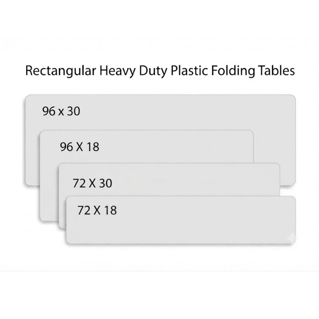 Chivari 72" x 30" (6 Foot) Rectangle Heavy Duty Plastic Folding Table TPLSRT7230-LF-T