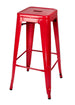 Chivari Red Hi Gloss Tolix Style Metal Stool BTMR-AX-T