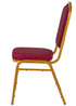Chivari Red Fabric with Gold Dots on Gold Frame Crown Banquet Chair CQCFRD-ZF-T