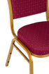 Chivari Red Fabric with Gold Dots on Gold Frame Crown Banquet Chair CQCFRD-ZF-T