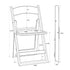 ChairMates White Grass and Sand Series Resin Folding Chair with White Vinyl Cushion and Stainless Steel Hardware CFRWGS-AX-T