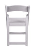 Chivari 100 Chair Pack White Resin Folding Chair Slatted Seat 650 lbs Weight Capacity* 2 Year Total Warranty* CFRW-SLATTED-CX-T-100