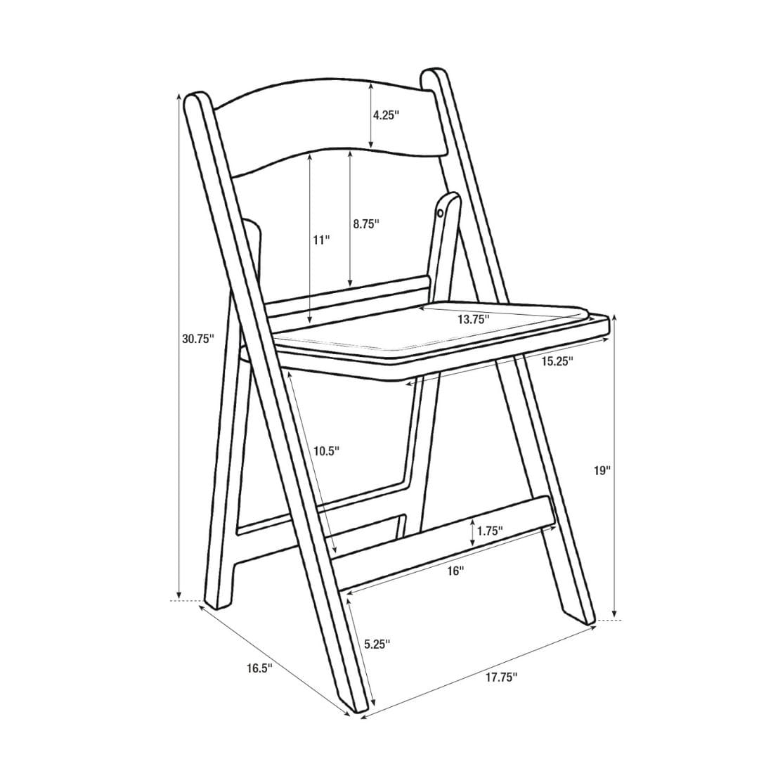Chivari White with White Vinyl Cushion Resin Steel Skeleton™ Folding Chair CFRW-ST-A