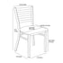 Silver Ladder Back Restaurant Chair with White Vinyl Seat