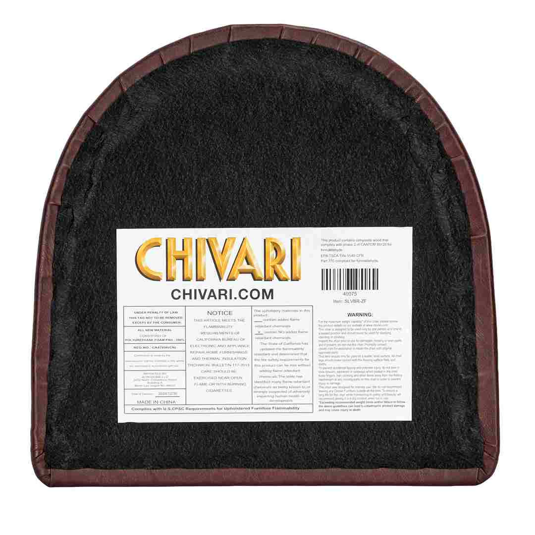 Chivari Replacement Brown Vinyl Chair Seat for Metal Restaurant Ladder Back Chairs SLVBR-ZF
