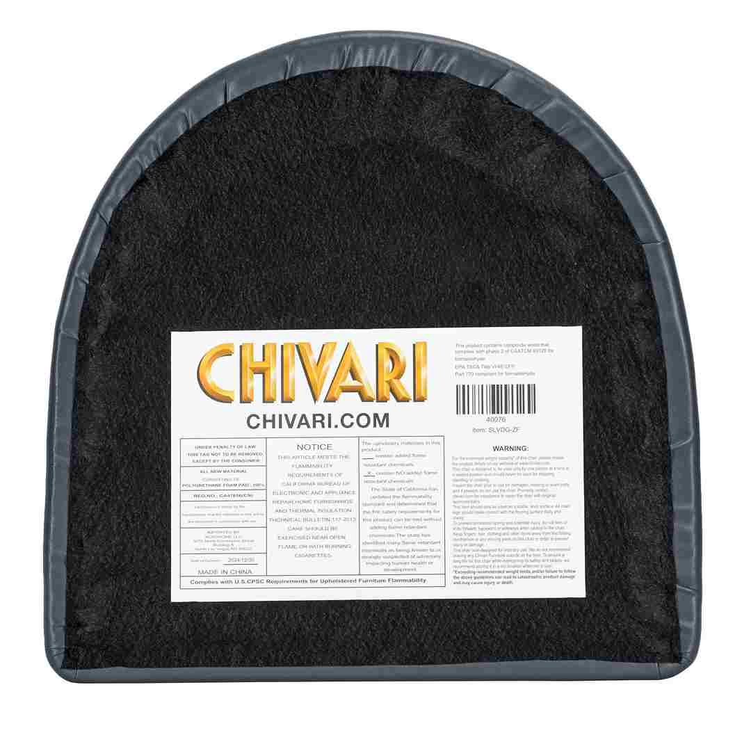 Chivari Replacement Dark Gray Vinyl Chair Seat for Metal Restaurant Ladder Back Chairs SLVDG-ZF