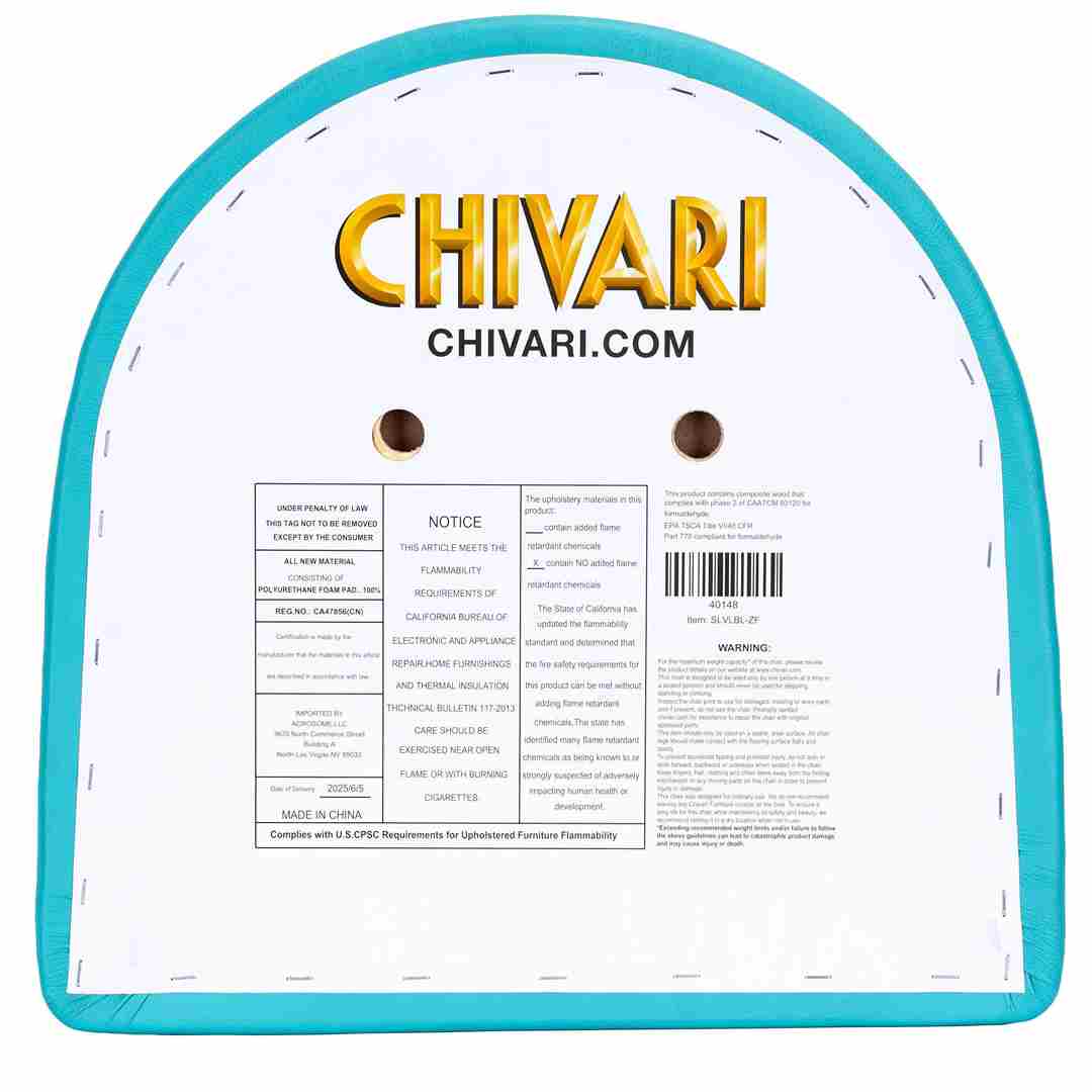 Chivari Replacement Light Blue Vinyl Chair Seat for Metal Restaurant Ladder Back Chairs SLVLBL-ZF