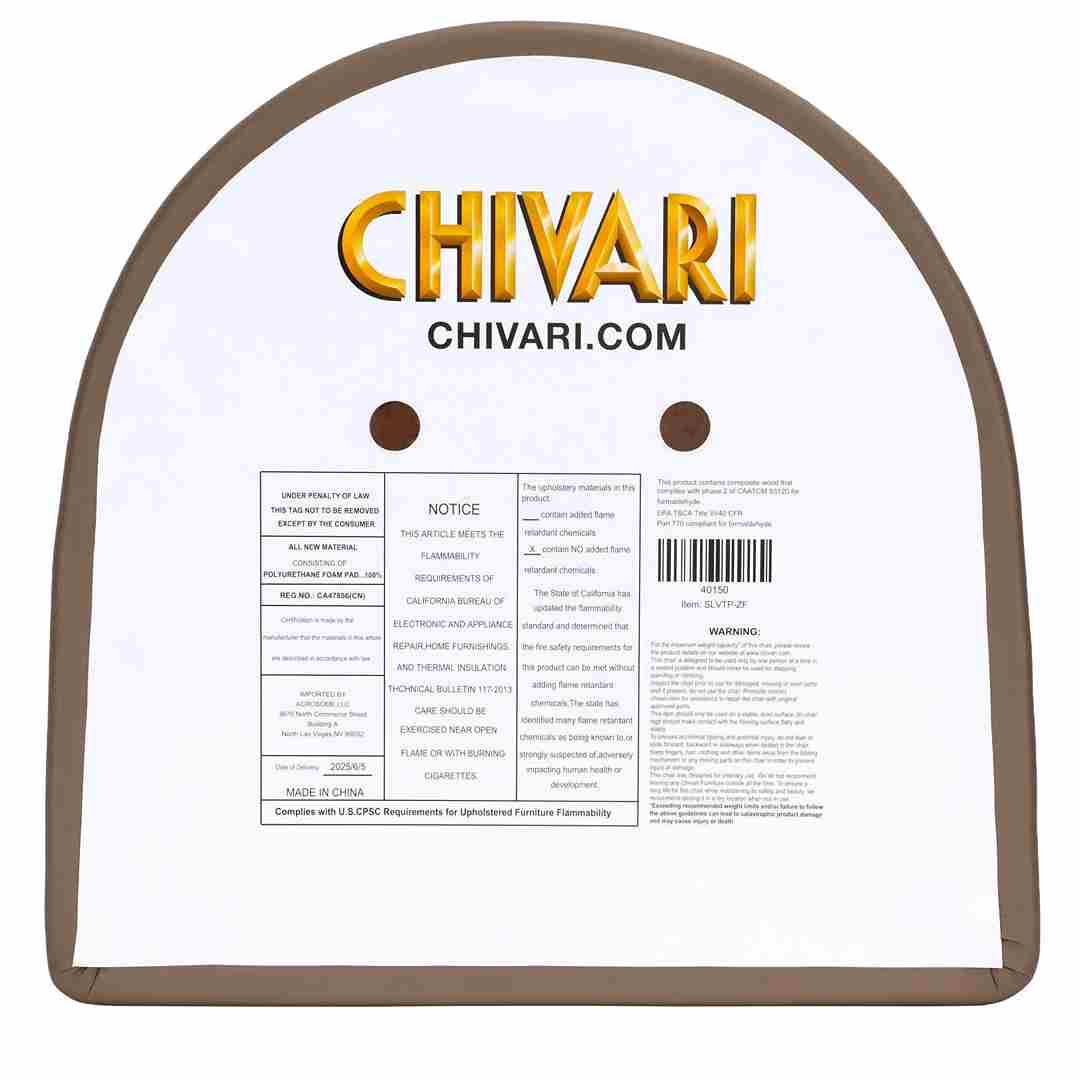 Chivari Replacement Taupe Vinyl Chair Seat for Metal Restaurant Ladder Back Chairs SLVTP-ZF