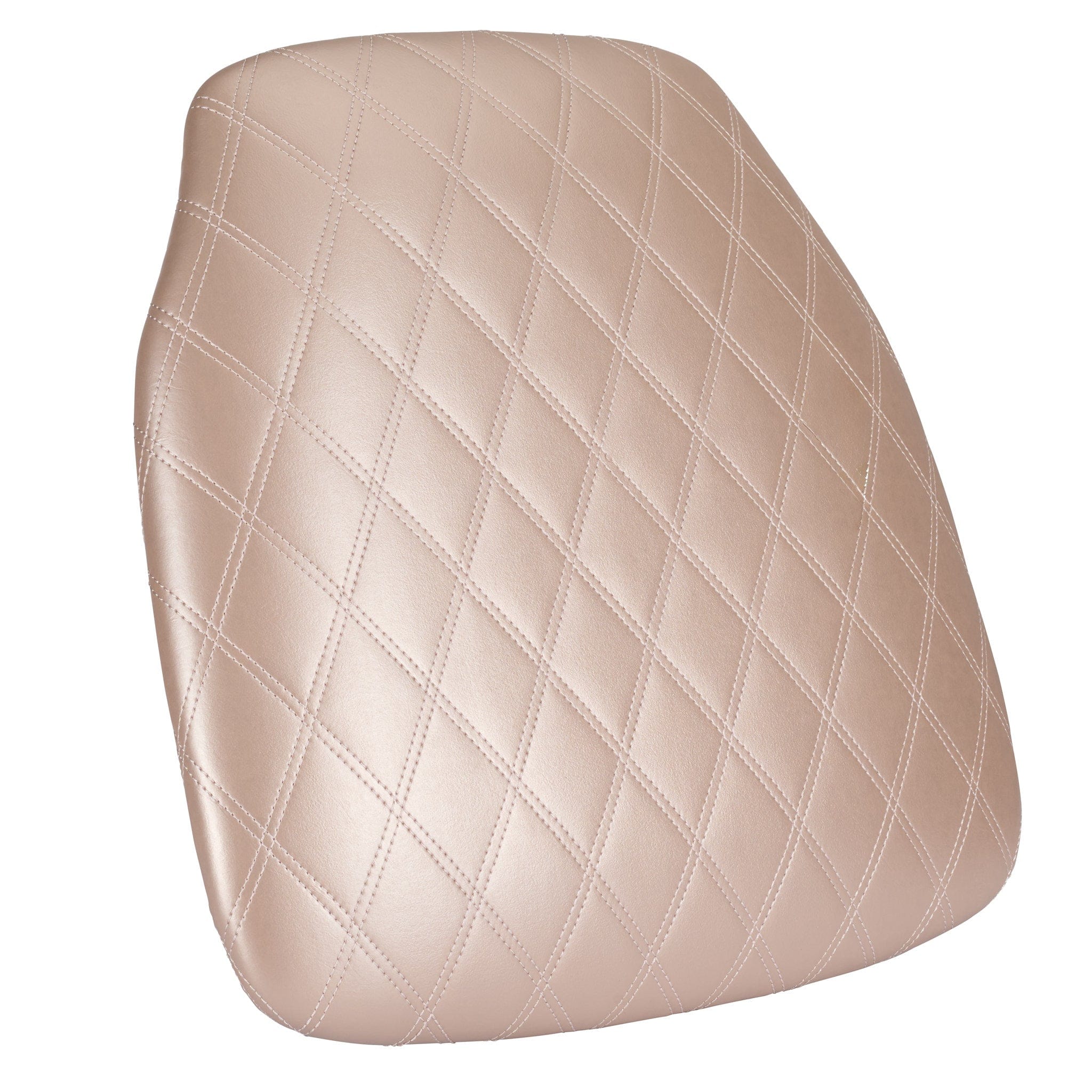 Chivari Rose Gold Vinyl Panel Back Chiavari Cushion with Bentley Stitching and SlipNot™ Technology CUSHPANVINBENTRGS-A