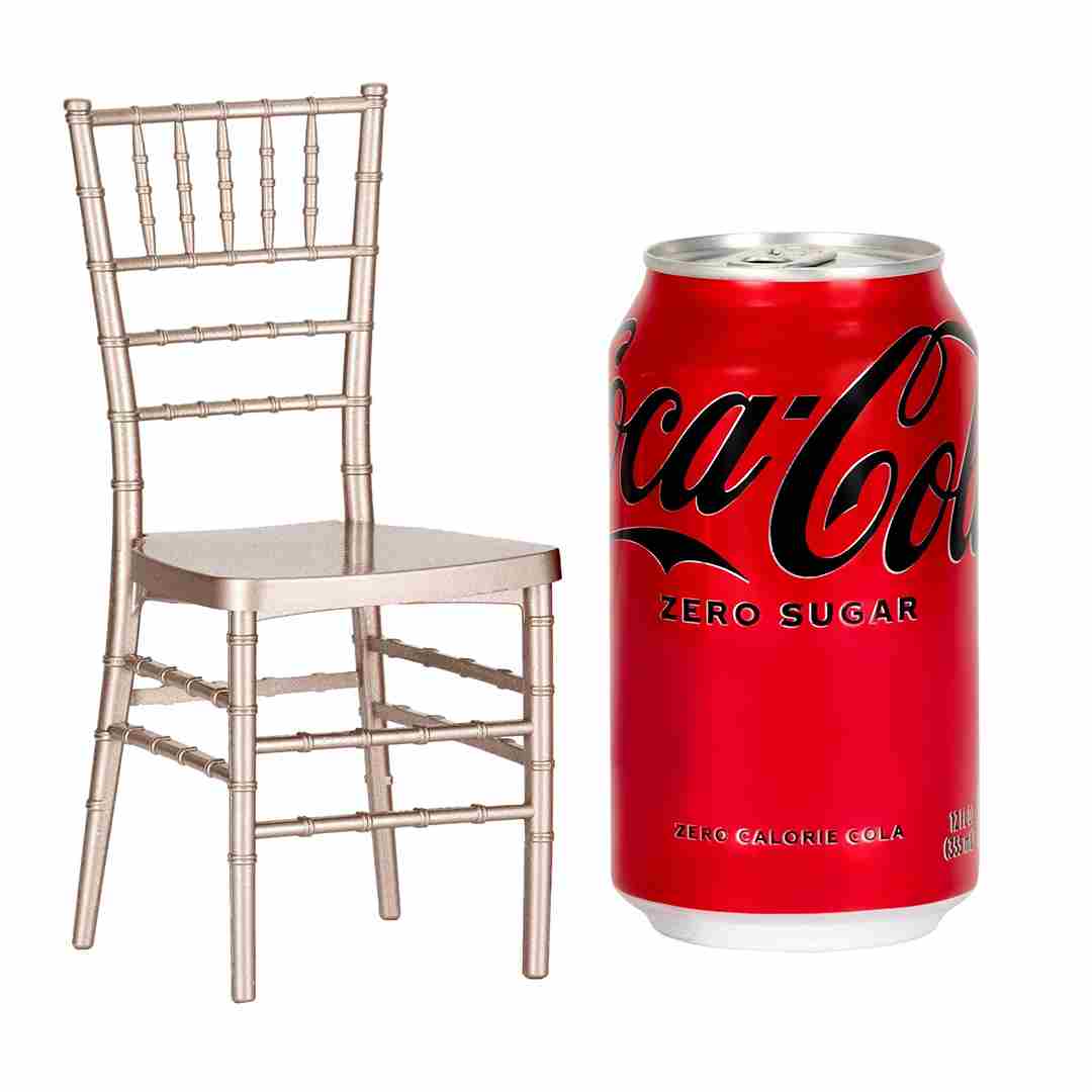 Chivari Rose Gold Champagne Mini Chiavari Chair 1:6 Scale Model CCRRGC-TY-AX