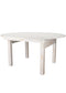 Chivari 60" (5 Foot) White Distressed Straight Leg Round Pine Farm Table TFARMRD60-WHITEDIST-S-LEG-AX-T