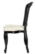 Chivari Black Resin Royal Chair with Ivory Vinyl Seat and Black Rattan Back Similar to Louis Pop Style - Monstserrat CRRBIR-ZG-T