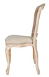 Chivari Natural White Washed Resin Royal Chair with Beige Tweed Fabric Seat and White Washed Rattan Back Similar to Louis Pop Style - York CRRNWBNWR-ZG-T