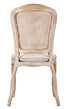 Chivari Natural White Washed Resin Royal Chair with Beige Tweed Fabric Seat and White Washed Rattan Back Similar to Louis Pop Style - York CRRNWBNWR-ZG-T