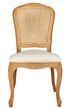 Chivari Natural Resin Royal Chair with Ivory Fabric Seat and Natural Rattan Back Similar to Louis Pop Style - Ranier CRRNINR-ZG-T