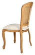 Chivari Natural Resin Royal Chair with Ivory Fabric Seat and Natural Rattan Back Similar to Louis Pop Style - Ranier CRRNINR-ZG-T