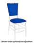 Chivari Royal Blue 1.75" Thick Fabric Panel Back Chiavari Chair Cushion and SlipNot™ Technology CUSHPANFAB-RB-A