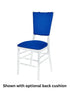 Chivari Royal Blue 1.75" Thick Fabric Panel Back Chiavari Chair Cushion and SlipNot™ Technology CUSHPANFAB-RB-A