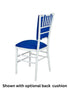 Chivari Royal Blue 1.75" Thick Fabric Panel Back Chiavari Chair Cushion and SlipNot™ Technology CUSHPANFAB-RB-A