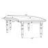 Chivari S-Curve Serpentine Farm Table Kit - Seats 22 - Includes 4 Fruitwood Serpentine Tables TFARM-SNKT-FTW1