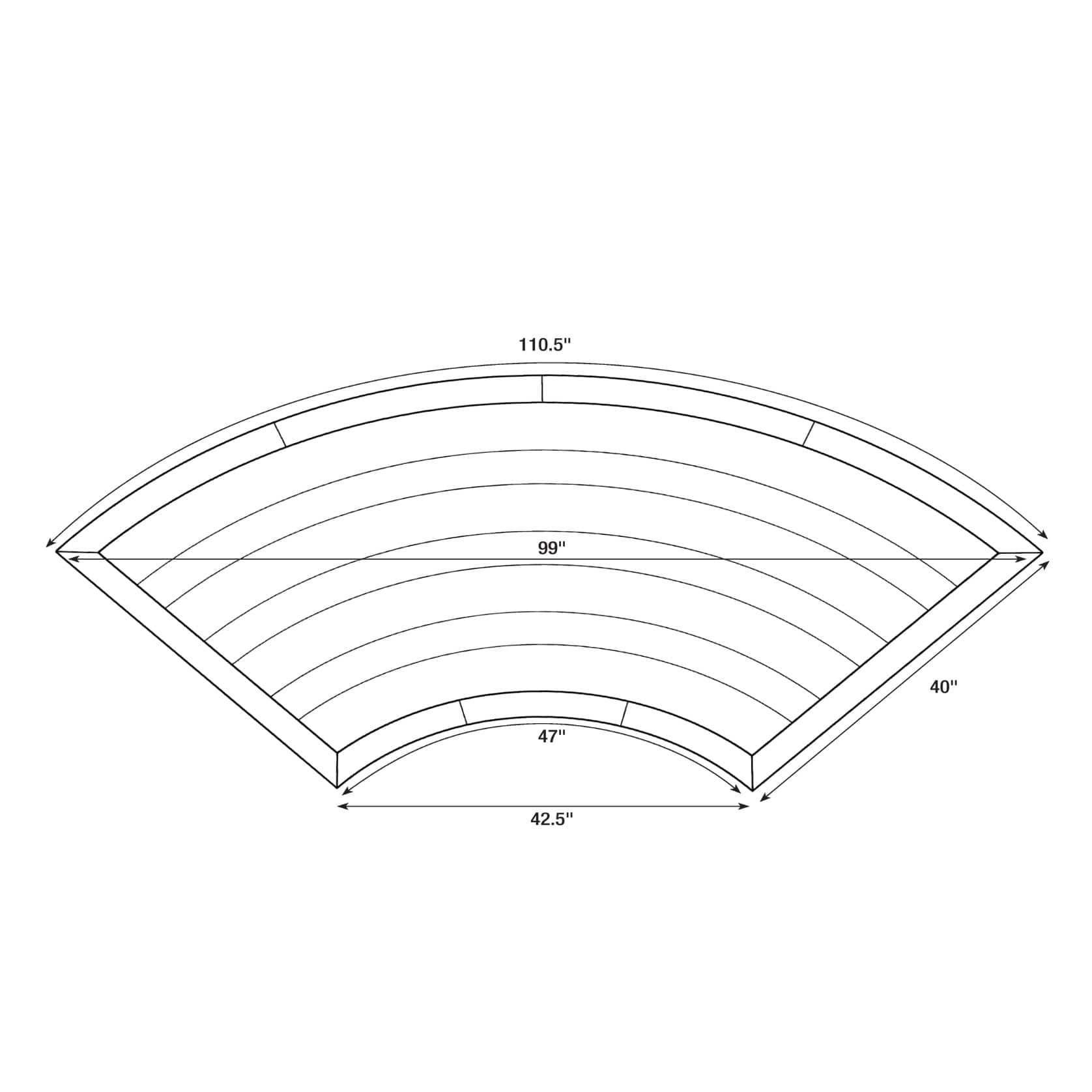 Chivari U-Shape Serpentine Farm Table Kit - Seats 12 - Includes 2 Chestnut Serpentine Tables TFARM-SNKT-CHT4