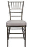 Chivari Metallic Silver Onyx Resin Steel Skeleton™ Chiavari Chair CCRMG-STEEL-AX-T
