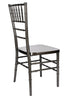 Chivari Metallic Silver Onyx Resin Steel Skeleton™ Chiavari Chair CCRMG-STEEL-AX-T