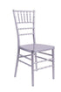 Chivari Silver Resin Steel Skeleton™ Chiavari Chair- 4 Pack - Some Assembly Required CCRS-U4-STEEL-AX-T-4