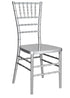 Chivari Silver Resin Steel Skeleton™ Chiavari Chair- 2 Pack - Some Assembly Required CCRS-U2-STEEL-AX-T-2