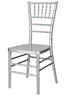 Chivari Silver Resin Steel Skeleton™ Chiavari Chair- 2 Pack - Some Assembly Required CCRS-U2-STEEL-AX-T-2