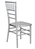 Chivari Silver Resin Steel Skeleton™ Chiavari Chair- 2 Pack - Some Assembly Required CCRS-U2-STEEL-AX-T-2