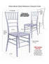 Chivari 100 Person Luxury Event Package:  Includes 100 Silver Resin Steel Skeleton™ Chiavari Chairs Plus 10 Round 72" Heavy Duty Banquet Folding Tables Plus a Banquet Table Cart PACK100CCRSSTEEL1072RD-T
